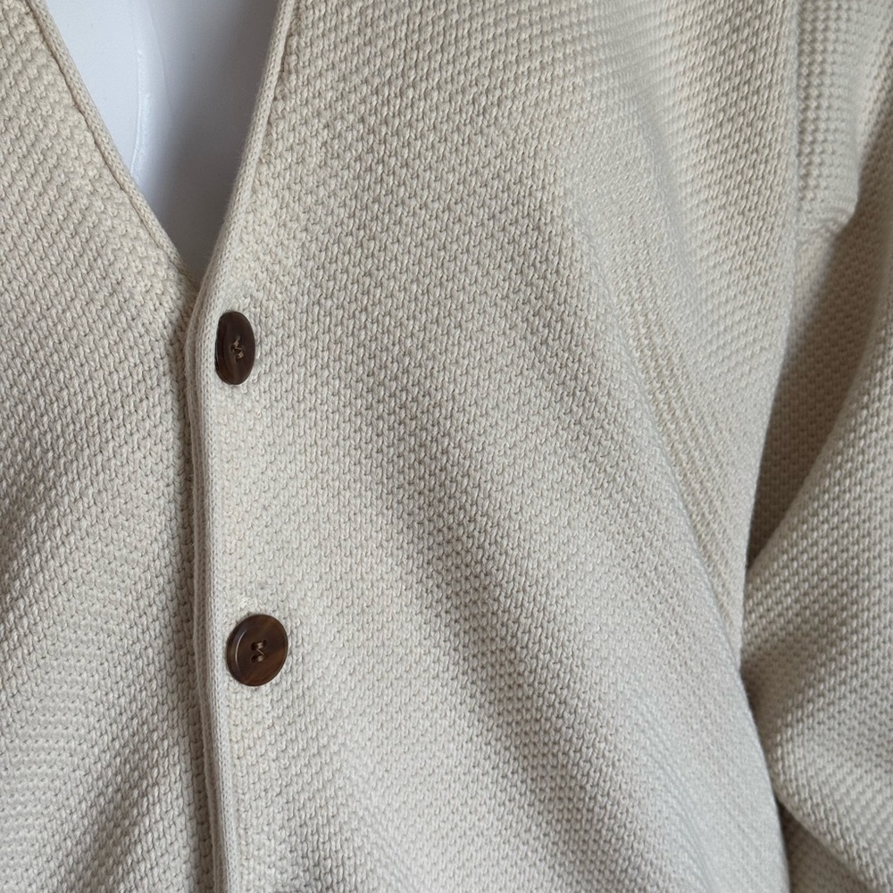 Cream Button-Up Cardigan - Picture 3 of 3